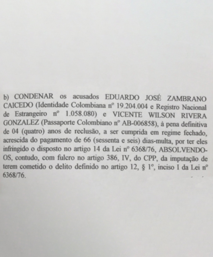 Expediente judicial y sentencia Eduardo Zambrano