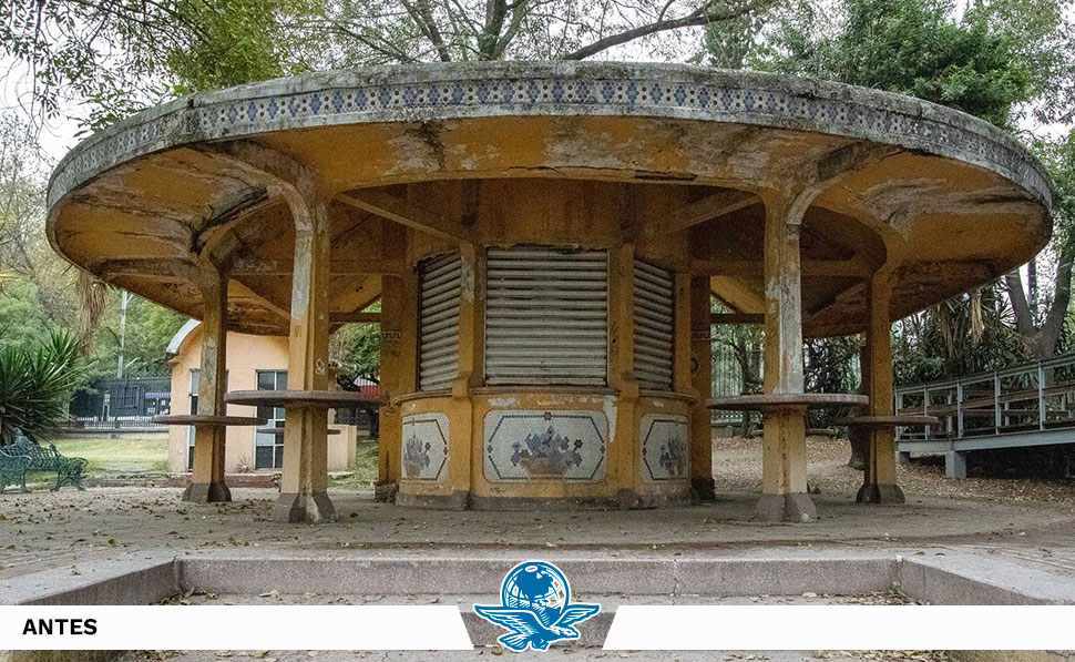 Mochilazo en el tiempo, EL kiosco marieta de Chapultepec.